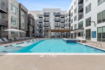 Courtyard with pool and spa